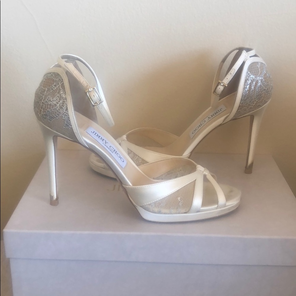 WORN ONCE Jimmy Choo bridal shoe - stunning!